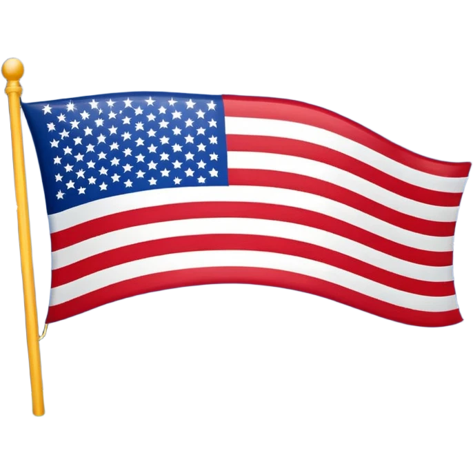 United States flag, Facebook emoji style, slightly waving, no text emoji