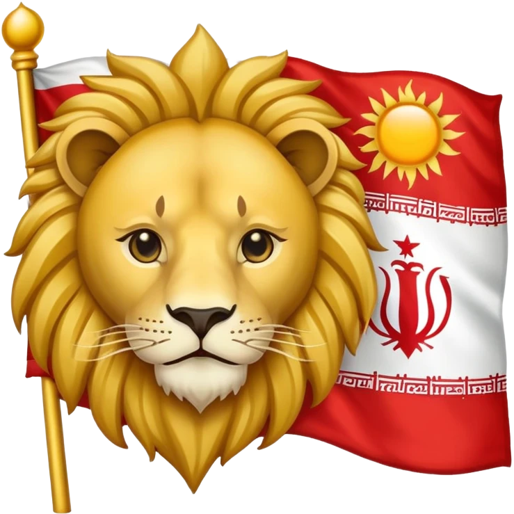 Create a emoji of the old lion and sun flag iran emoji