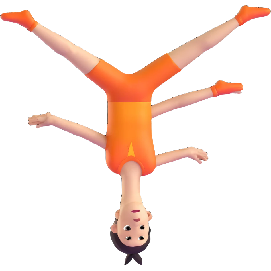 person doing aerial acrobatics emoji