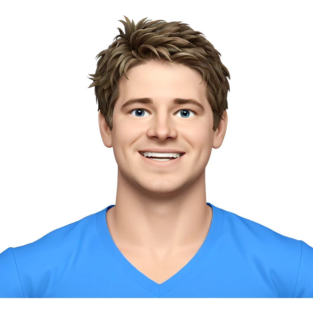 smiling boy in blue shirt emoji