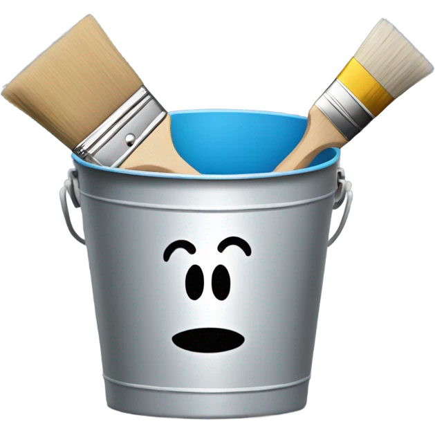Paint bucket and brush emoji