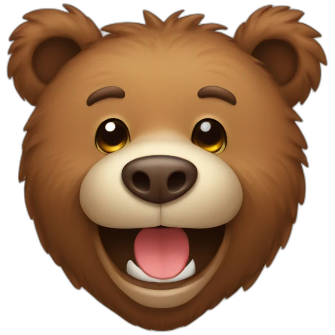 a brown smilling bear emoji