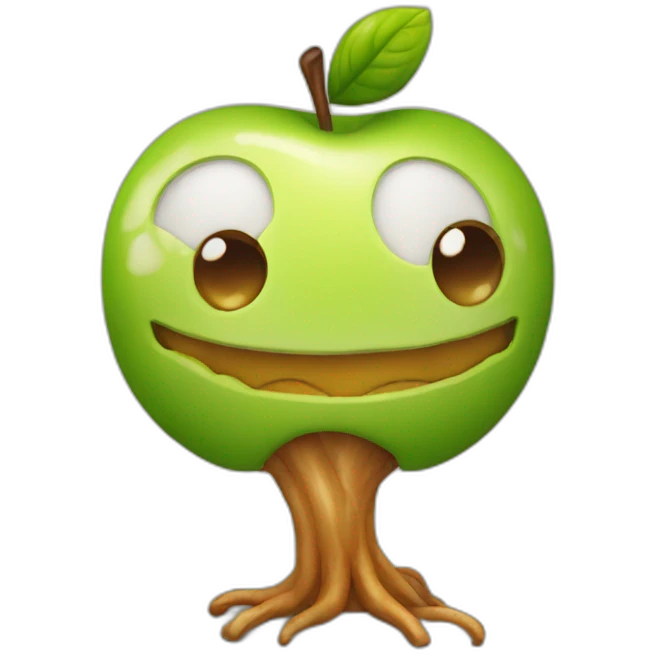 Apfel mit Wurm emoji