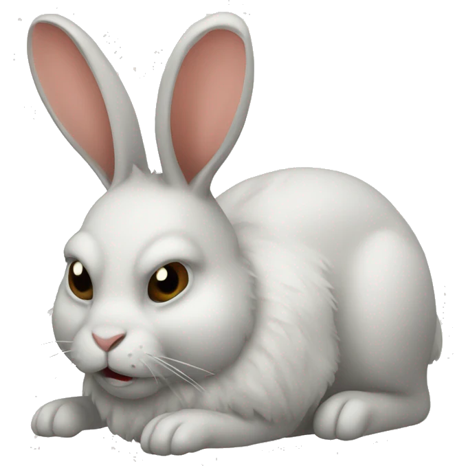 Sick rabbit emoji