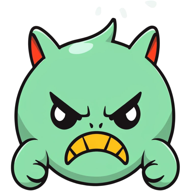 Angry face with steam coming from ears emoji