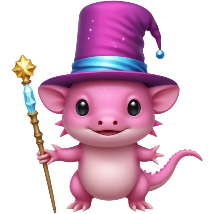 axolotl with magician hat emoji