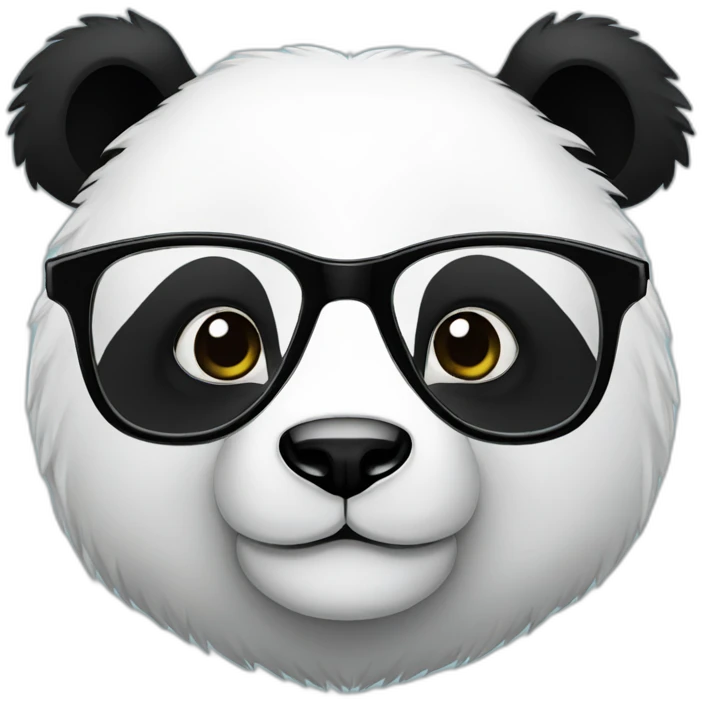 Panda with glasses  emoji