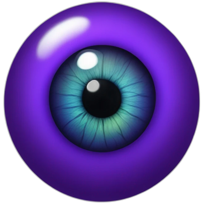 majestic godly violet iris eyeball serious intense symmetrical knowledgable emoji