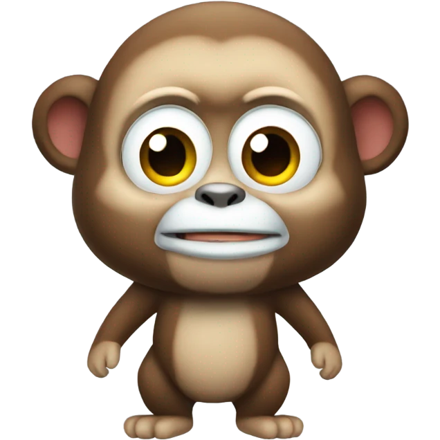 Frozen fat monkey emoji