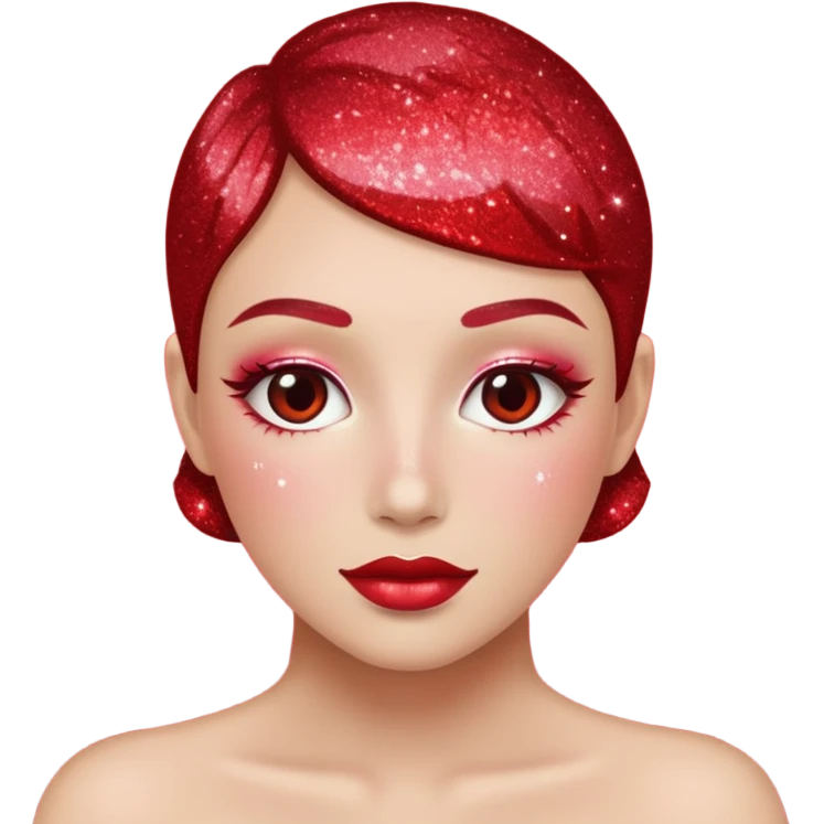 Recrutador Vermelho Glitter emoji