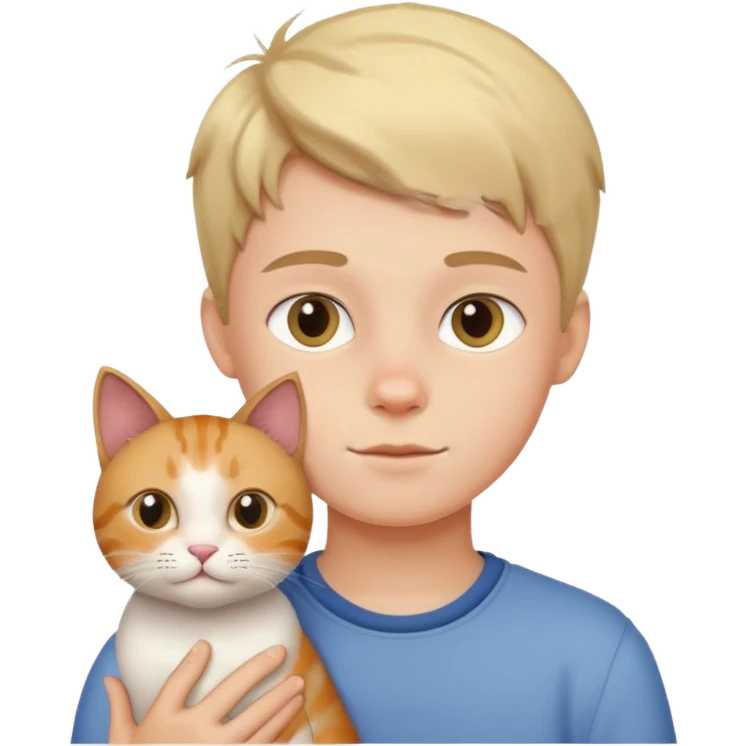 cat with boy  emoji