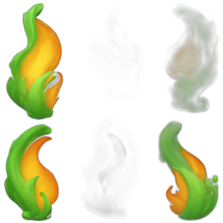 Flamme verte emoji