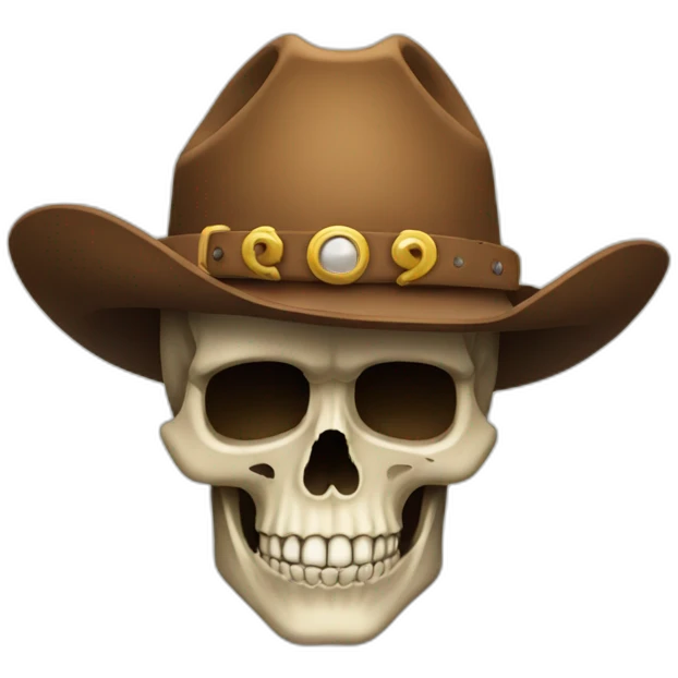 Skull cowboy emoji