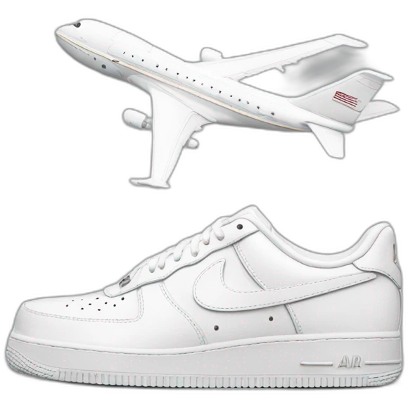 Air force one triple white emoji