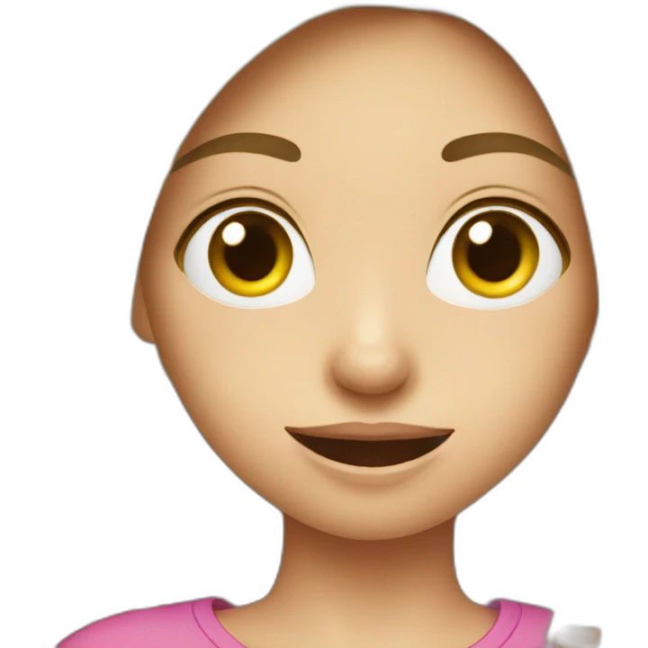 Silly girl with vodka emoji