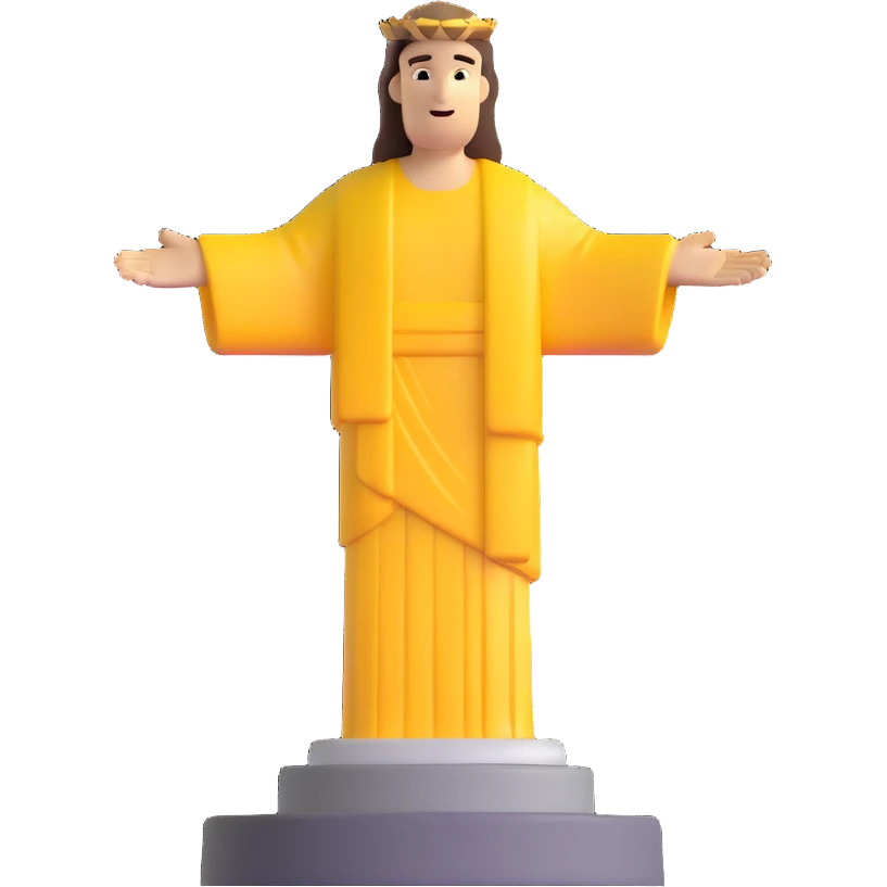 Christ the Redeemer statue in Rio de Janeiro emoji