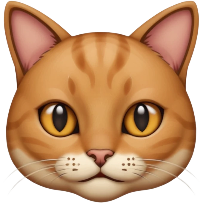 a cat, the left ear is brown, and the right ear is black emoji