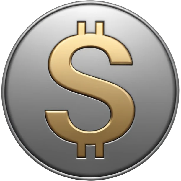 grey round dollar $ sign emoji emoji