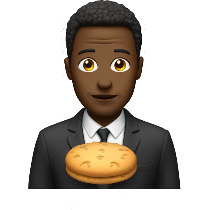 Human with a biscuit head emoji
