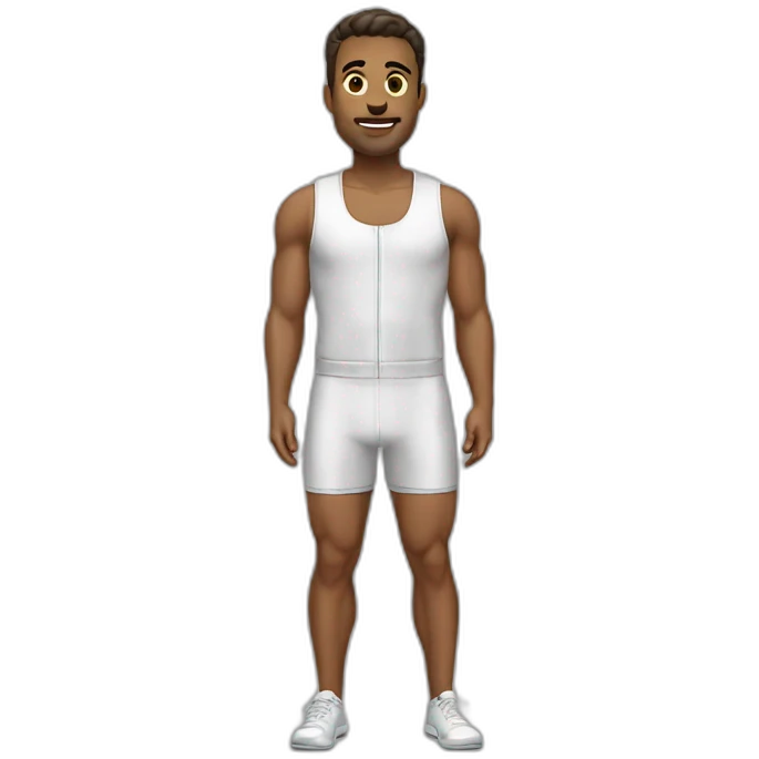 vintage gym suit for white men emoji