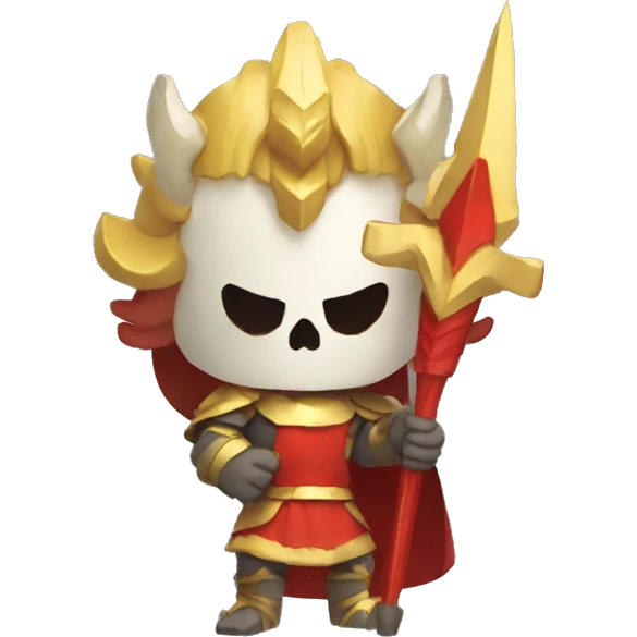 Asgore from undertale holding his red trident emoji