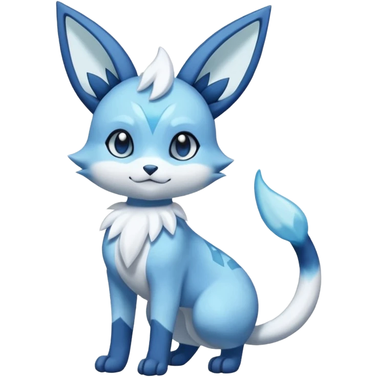 Glaceon-Dewott-Meowstic-Fakémon-hybrid-creature (full body)  emoji