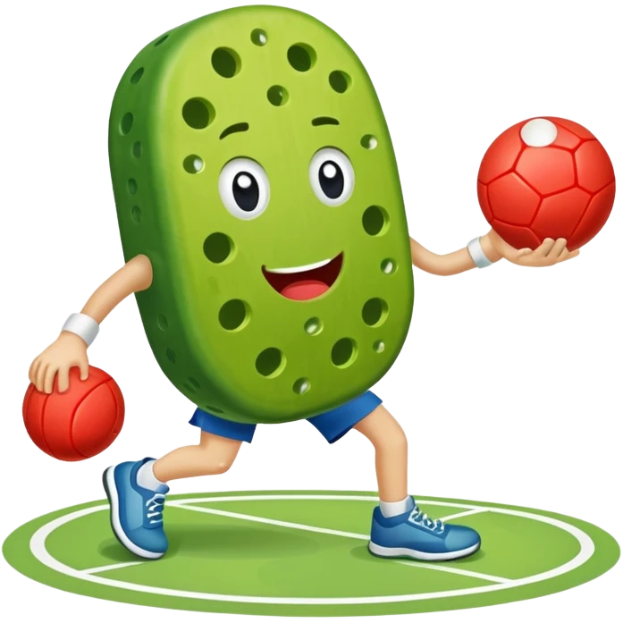 Pickle playing pickleball  emoji