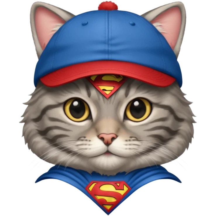 A cat with a superman cap emoji