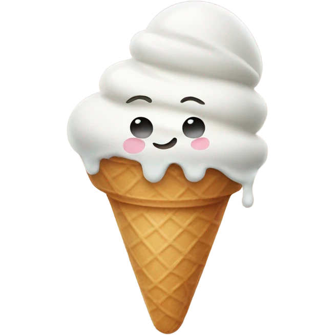 Ice cream with a fat flake  emoji