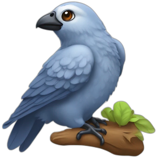 Oiseau fait caca sur un chauve emoji