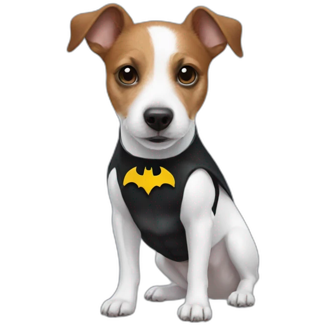 jack russell wear batman emoji
