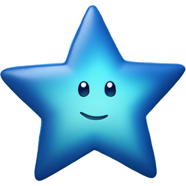 blue star with sparks emoji