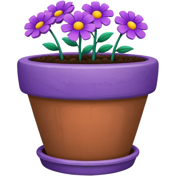 purple flower pot emoji