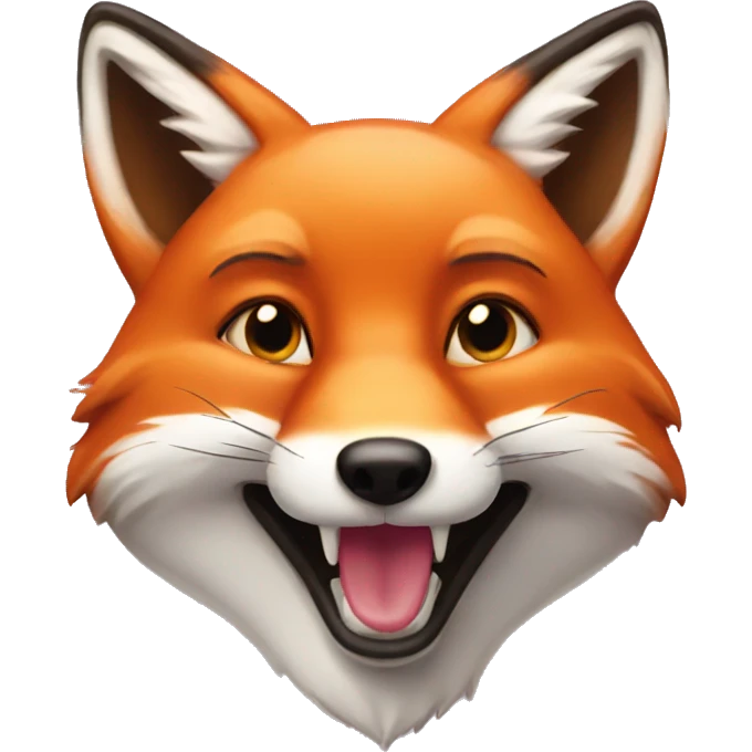 a fox with juicy lips emoji