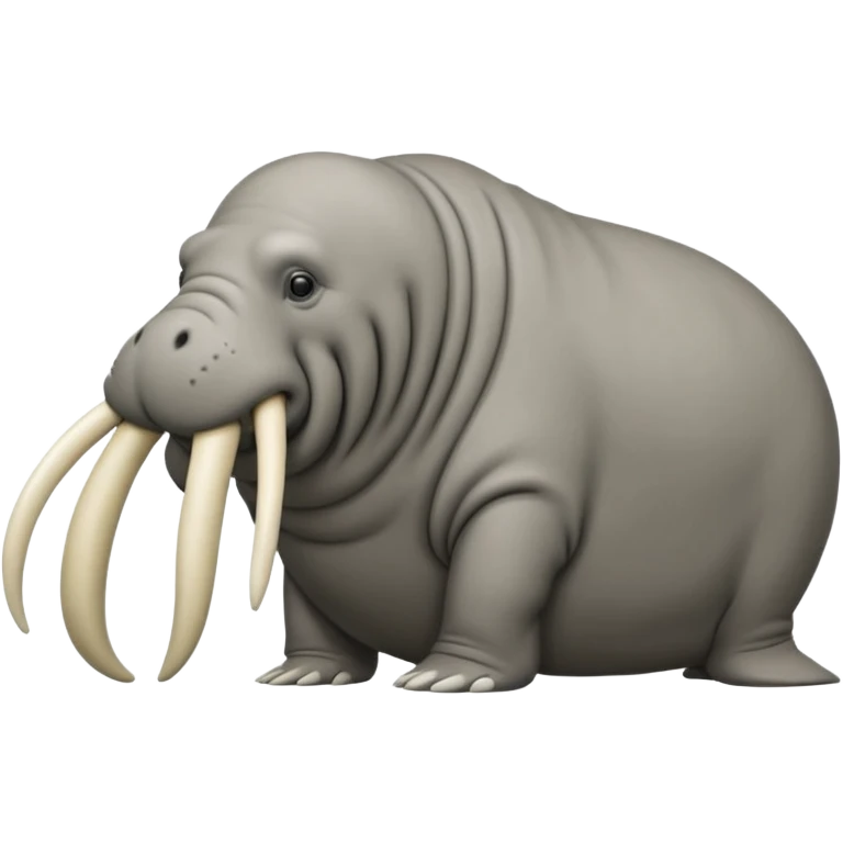 Walrus facing left side view emoji