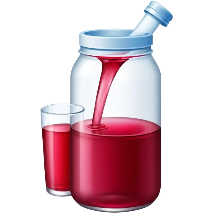 Cranberry juice bottle emoji