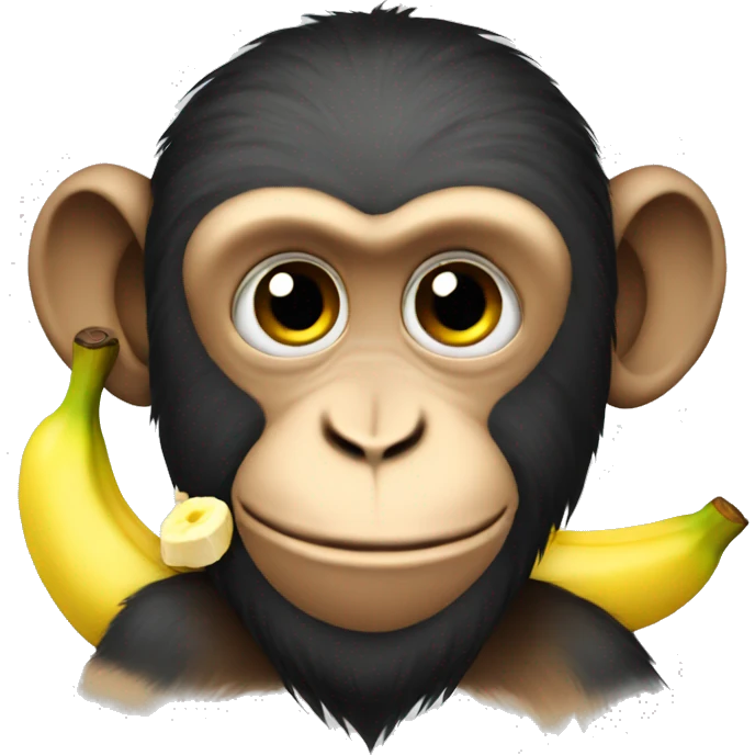 monkey with banana emoji