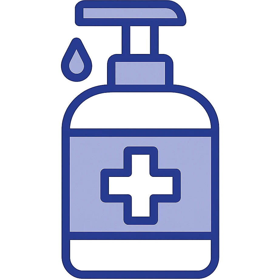 hand sanitizer pump, minimal, no text emoji