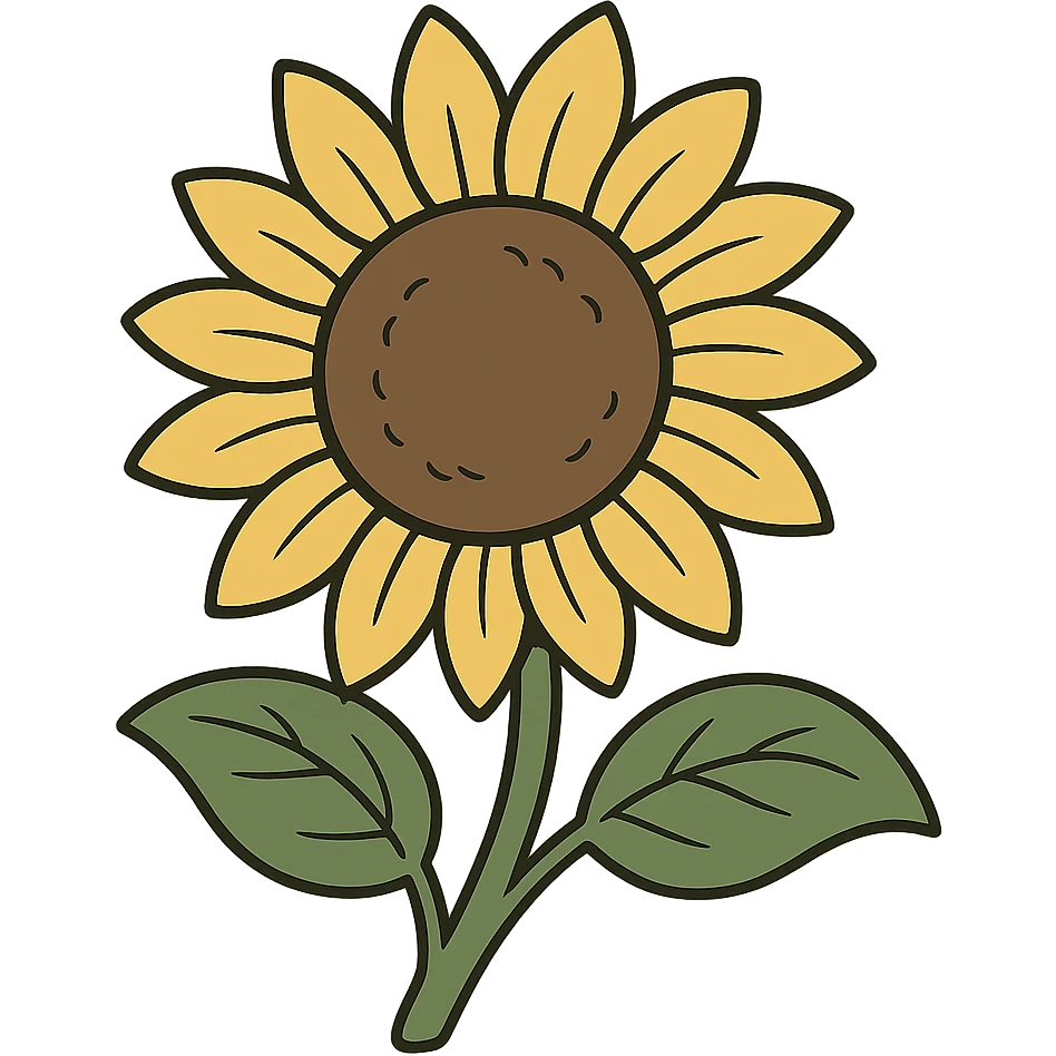 sunflower drawing emoji