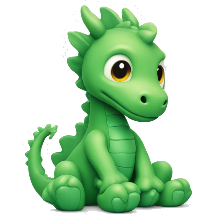 Jellycat, Green Dragon sitting down  emoji