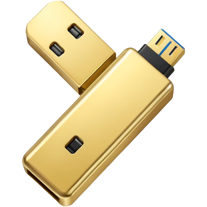 Сделай золотую флешку emoji