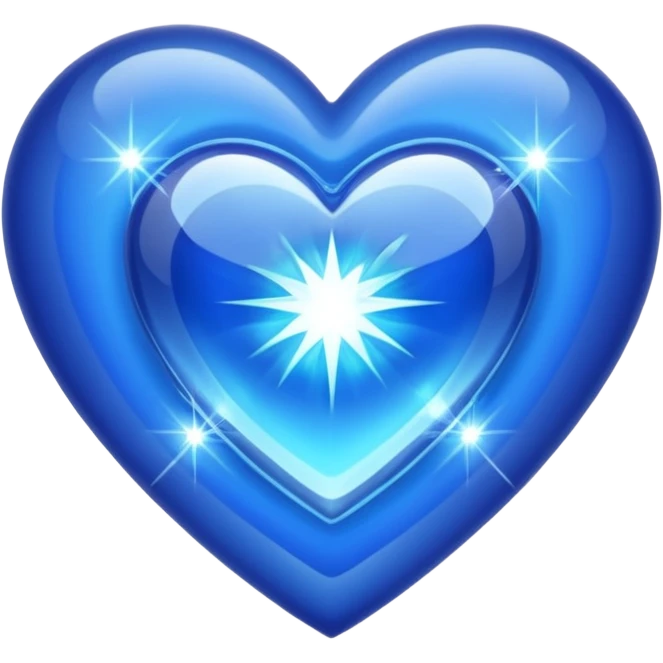 heart with a sparkling sapphire border emoji