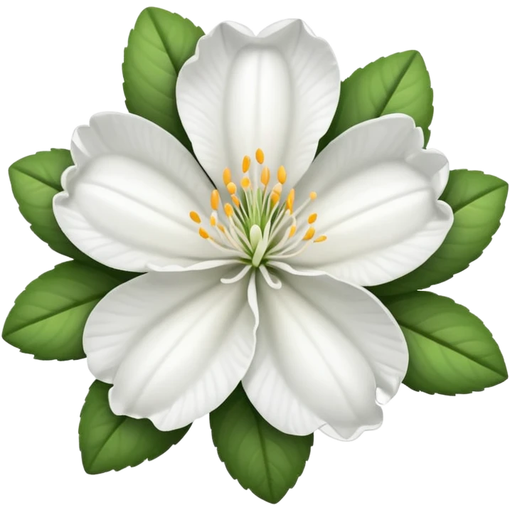 the white  azalea flower emoji