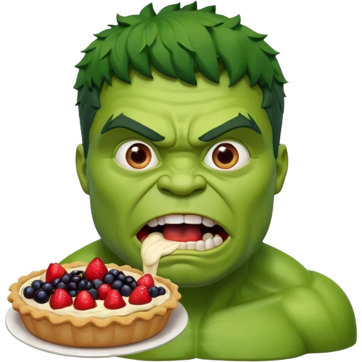 hulk levando torta na cara emoji