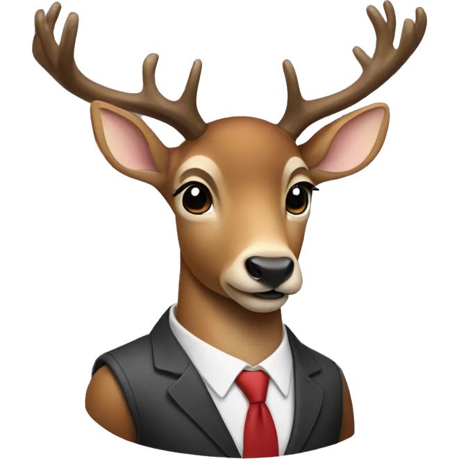 deer with a suit on emoji