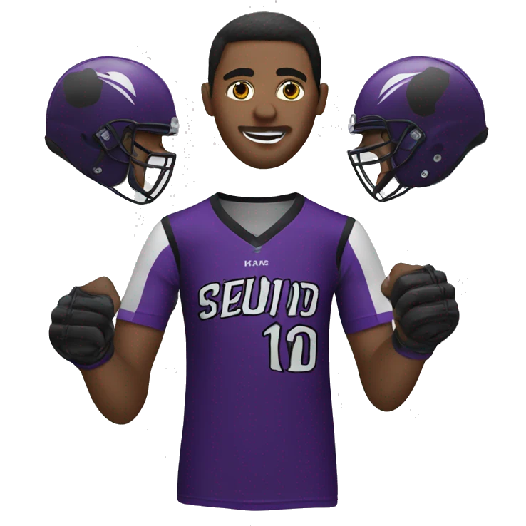 black and purple jersey emoji