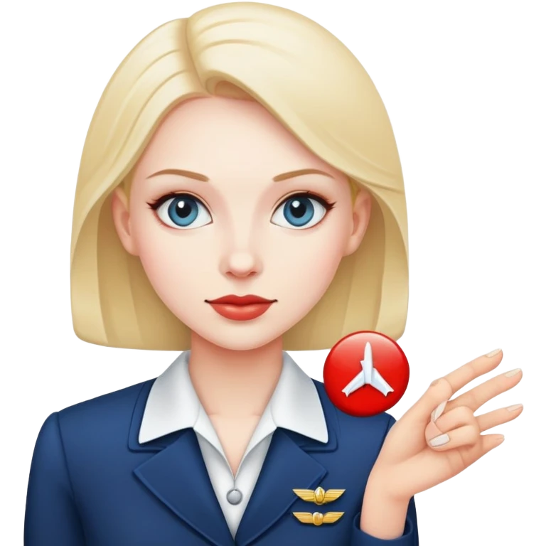 Person pressing flight attendant button emoji