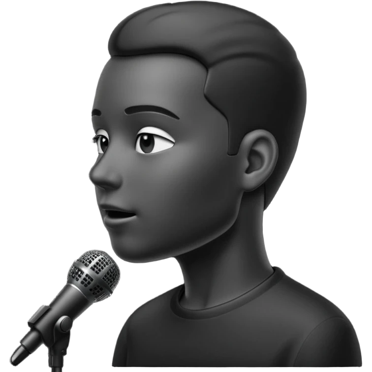 head silhouette speaking into a microphone emoji