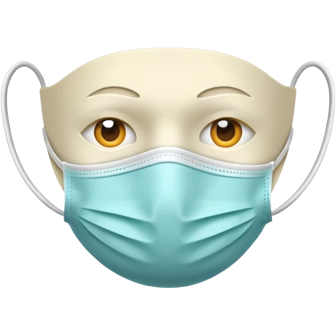 medical mask without face just the medical mask object ( ios / apple style) emoji