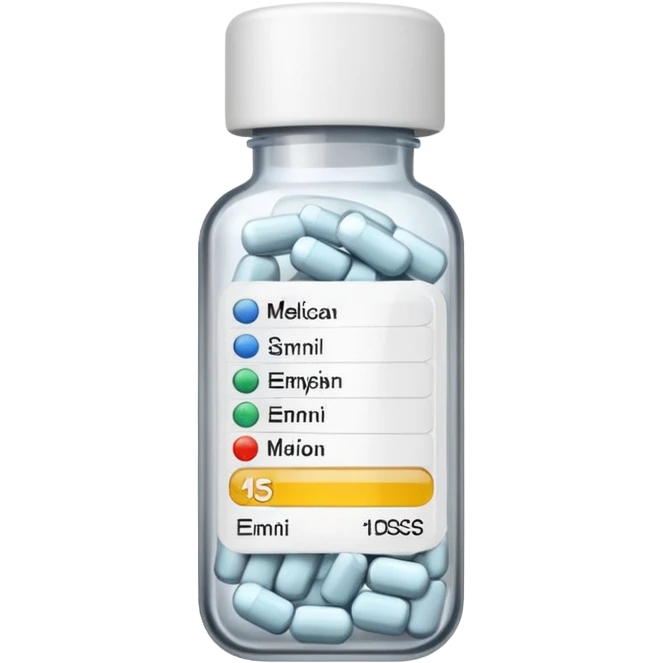 Medication label emoji